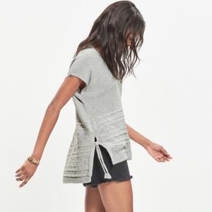 Madewell Side Tie Gray Knit Vest (Size Medium - EUC)